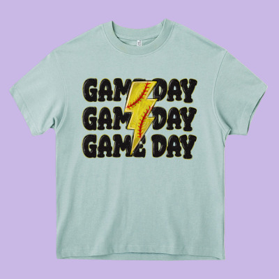 Game Day Game Day Game Day Softball Heavy Core Tee Designed By Maliassmallbusiness