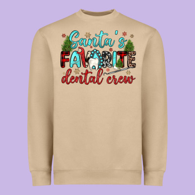 Santas Favorite Dental Crew Heavyweight Sweatshirt Designed By Jahusdesignshop