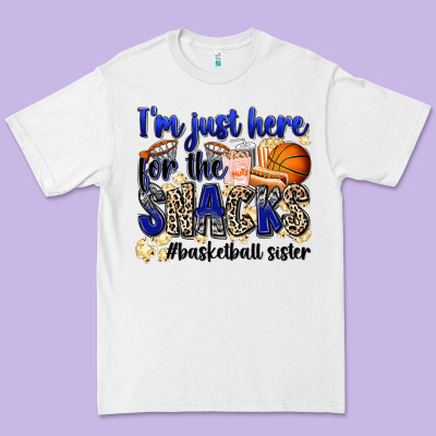 I'm Just Here For The Snacks #basketball Sister Premium Tee Designed By Zillion Design Studio