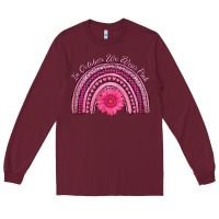 Burgundy in october we wear pink rainbow Long Sleeve Tee - AdoDesignShop
