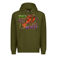 Army Green pinch peel eat repeat crawfish Premium Hoodie - RanaPortraitStore