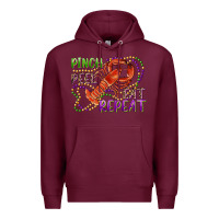 Burgundy pinch peel eat repeat crawfish Premium Hoodie - RanaPortraitStore