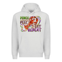 Dove Grey pinch peel eat repeat crawfish Premium Hoodie - RanaPortraitStore