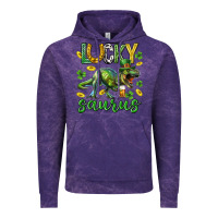 Cloud Purple Lucky saurus st.patricks day Vintage Hoodie - Neo Western