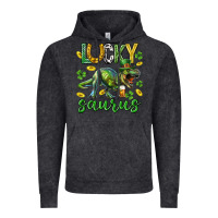 Vintage Black Lucky saurus st.patricks day Vintage Hoodie - Neo Western