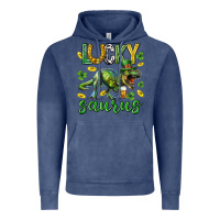 Vintage Denim Lucky saurus st.patricks day Vintage Hoodie - Neo Western