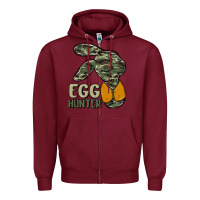Burgundy egg hunter Zipper Hoodie - MaliasSmallBusiness