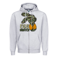 Heather Grey egg hunter Zipper Hoodie - MaliasSmallBusiness