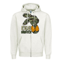 Oatmeal Heather egg hunter Zipper Hoodie - MaliasSmallBusiness