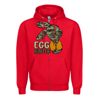Red egg hunter Zipper Hoodie - MaliasSmallBusiness