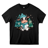 Black winter i'm udderly freezing baby cow Heavy Core Tee - MaliasSmallBusiness