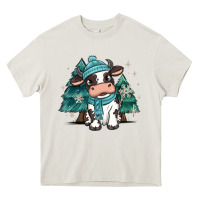 Cream winter i'm udderly freezing baby cow Heavy Core Tee - MaliasSmallBusiness