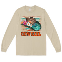 Mushroom cowgirl hat flowers leopard and  leather Long Sleeve Tee - AdoDesignShop
