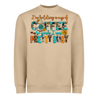 Mushroom i am holding a cup of coffee so yeah iam pretty bu Heavyweight Sweatshirt - AdoDesignShop