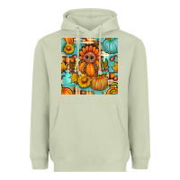 Matcha thanksgiving turkey with tartan seamless pattern bbs Heavyweight Hoodie - BundleAndBundleShop