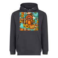 Smoke thanksgiving turkey with tartan seamless pattern bbs Heavyweight Hoodie - BundleAndBundleShop
