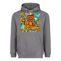 Storm thanksgiving turkey with tartan seamless pattern bbs Heavyweight Hoodie - BundleAndBundleShop