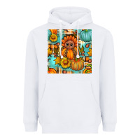 White thanksgiving turkey with tartan seamless pattern bbs Heavyweight Hoodie - BundleAndBundleShop