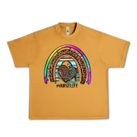 Peanut Butter nurse life rainbow Urban Heavy Tee - JahusDesignShop