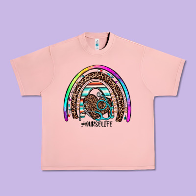 Nurse Life Rainbow Urban Heavy Tee Designed By Jahusdesignshop
