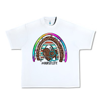 White nurse life rainbow Urban Heavy Tee - JahusDesignShop
