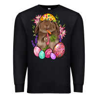 Black Rabbit And Carrot Easter Premium Sweatshirt - BundleAndBundleShop