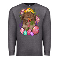 Charcoal Heather Rabbit And Carrot Easter Premium Sweatshirt - BundleAndBundleShop