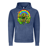 Vintage Denim Lucky vibes st. patricks day Vintage Hoodie - Neo Western