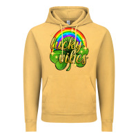 Vintage Mustard Lucky vibes st. patricks day Vintage Hoodie - Neo Western
