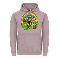 Vintage Zinc Lucky vibes st. patricks day Vintage Hoodie - Neo Western