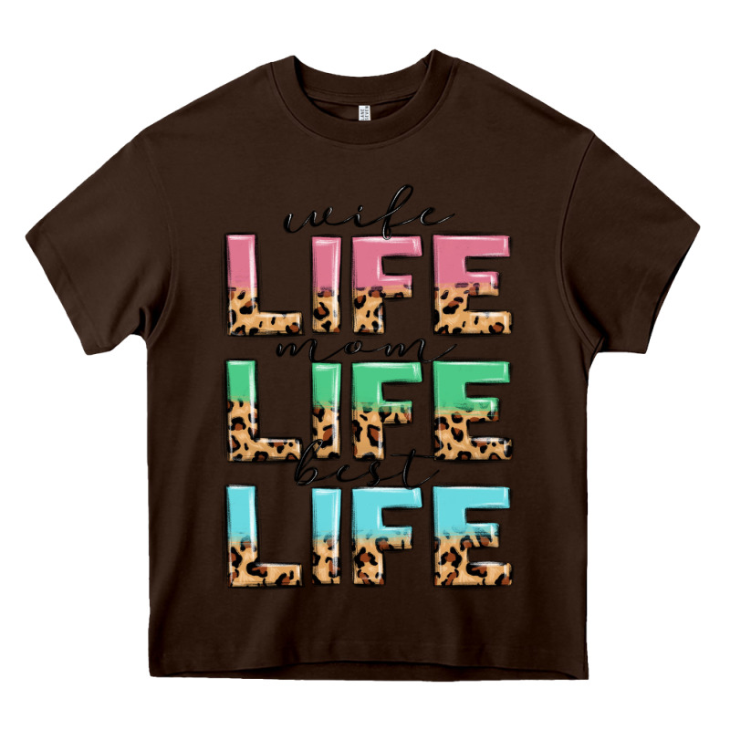 Wife Life Mom Life Best Life Heavy Core Tee by MaliasSmallBusiness | Teevron