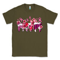 Army Green cancer ribbon with teeth Classic Tee - AdoDesignShop