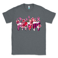 Charcoal Heather cancer ribbon with teeth Classic Tee - AdoDesignShop