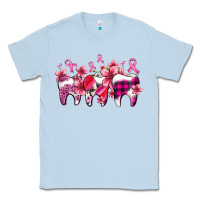 Dusty Blue cancer ribbon with teeth Classic Tee - AdoDesignShop