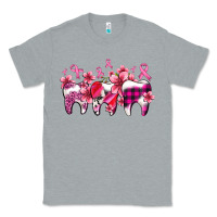 Heather Grey cancer ribbon with teeth Classic Tee - AdoDesignShop