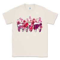 Natural cancer ribbon with teeth Classic Tee - AdoDesignShop