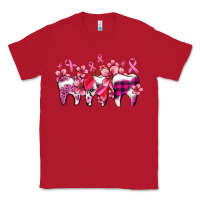 Red cancer ribbon with teeth Classic Tee - AdoDesignShop