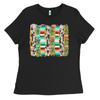 Black western brushstroke Ladies Tee - AdoDesignShop