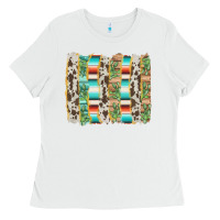 White western brushstroke Ladies Tee - AdoDesignShop