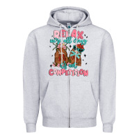 Heather Grey relax we're all crazy it's not competition Zipper Hoodie - MaliasSmallBusiness