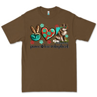 Cacao peace love australian shepherd Premium Tee - texasbilliewilder