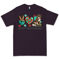 Plum peace love australian shepherd Premium Tee - texasbilliewilder