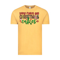 Vintage Mustard Snowflakes and Christmas cakes Vintage Tee - JahusDesignShop
