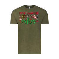 Vintage Olive Snowflakes and Christmas cakes Vintage Tee - JahusDesignShop