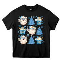 Black santa claus doodles christmas Heavy Core Tee - MaliasSmallBusiness