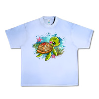 Grape Ice ocean with turtle Urban Heavy Tee - AdoDesignShop