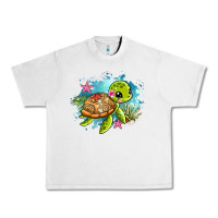 Lunar Rock ocean with turtle Urban Heavy Tee - AdoDesignShop