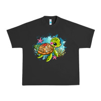 Pigment Black ocean with turtle Urban Heavy Tee - AdoDesignShop