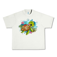 Pistachio ocean with turtle Urban Heavy Tee - AdoDesignShop