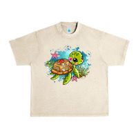 Sandshell ocean with turtle Urban Heavy Tee - AdoDesignShop